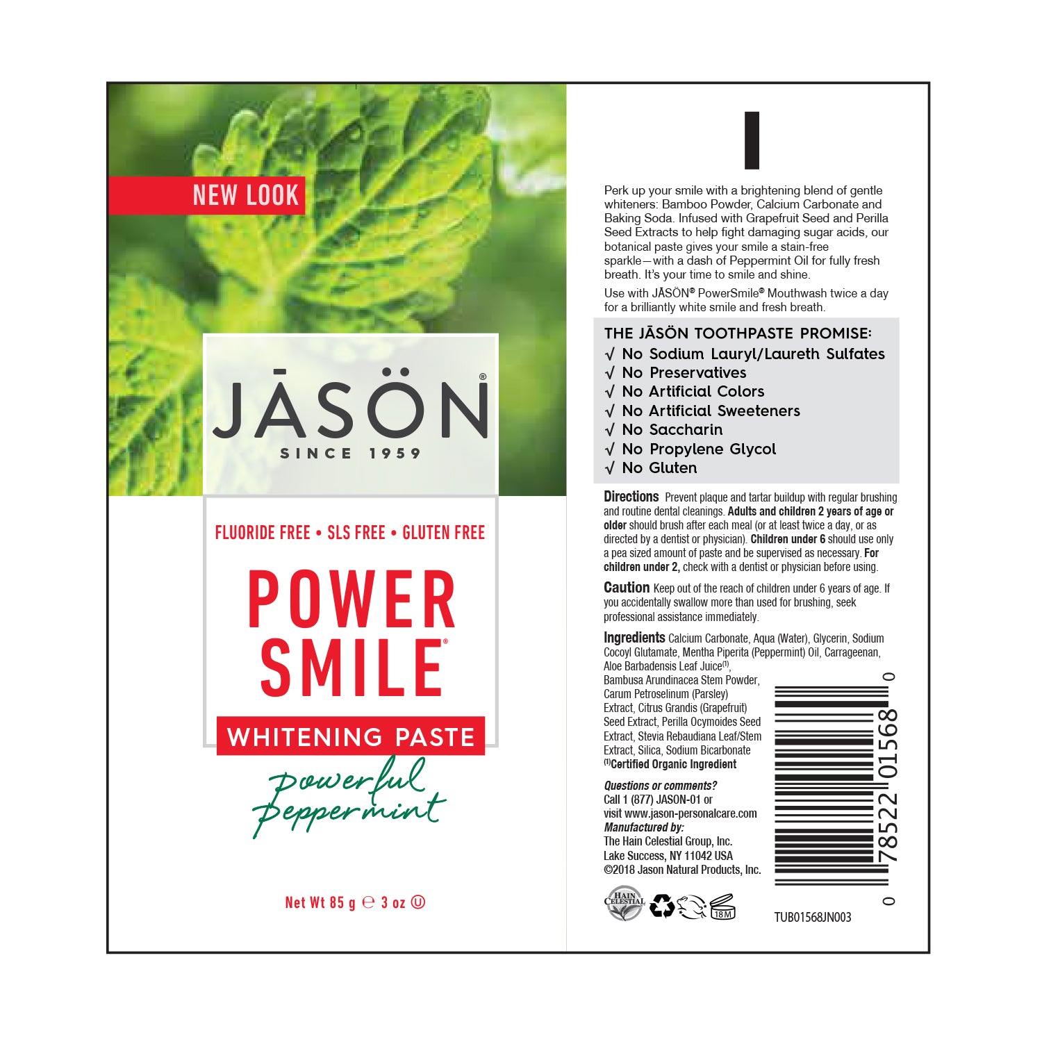 Powersmile Travel Toothpaste - Peppermint (Fluoride Free) - Jason