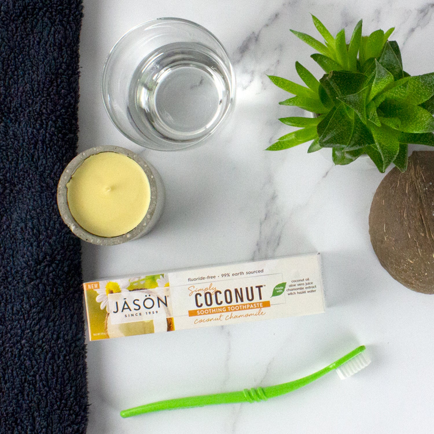 Simply Coconut® Soothing Toothpaste, Coconut Chamomile - Jason