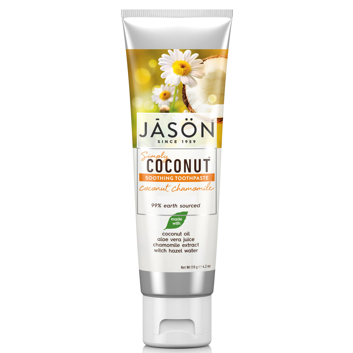 Simply Coconut® Soothing Toothpaste, Coconut Chamomile - Jason