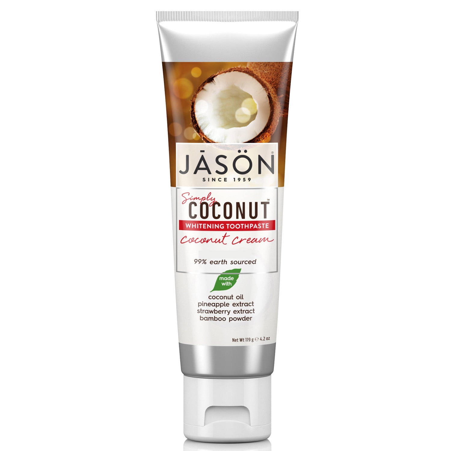 Simply Coconut® Whitening Toothpaste, Coconut Cream - Jason