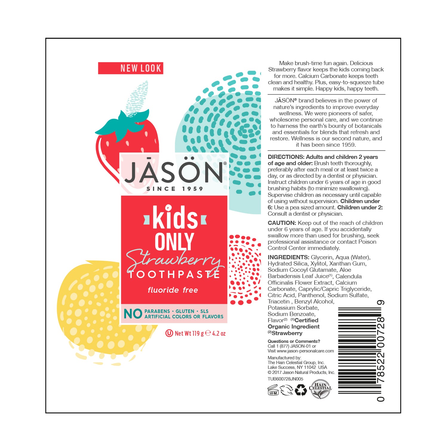 Kids Only™ Strawberry Toothpaste Fluoride Free - Jason